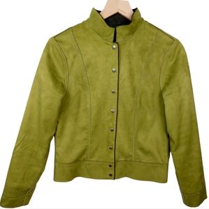 Gap Olive Green Reversable Women's Faux Suade Jacket Size Small